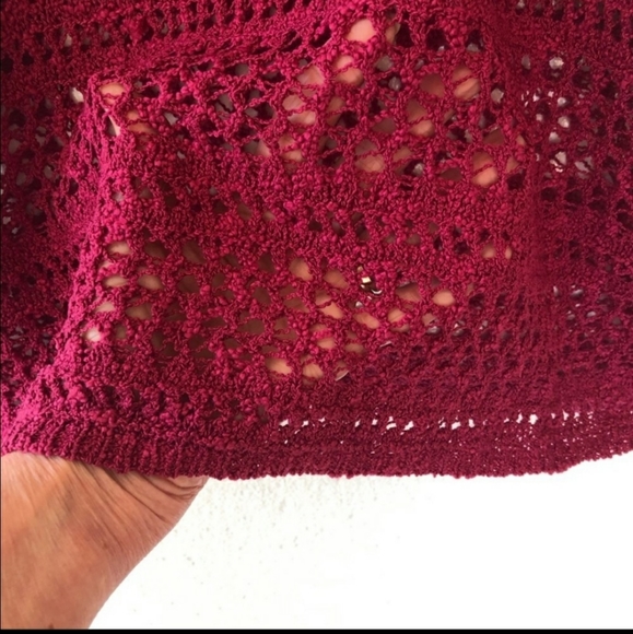 NWOT Open Crochet Knit Layering Sweater 3X 22/24 - Picture 3 of 4